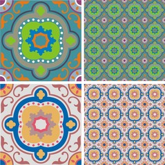 ornament retro tiles