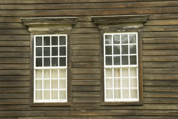 Fototapeta na wymiar close up of a pair of windows
