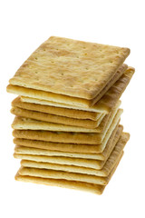 stack of square crackers
