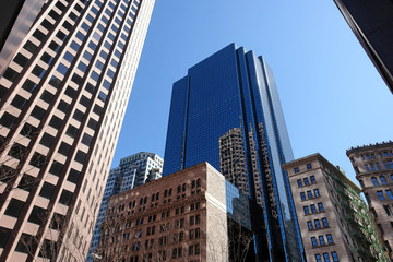 Fototapeta na wymiar finansowej dzielnicy bostonu