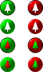 assorted christmas tree buttons
