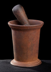 ancient mortar and pestle