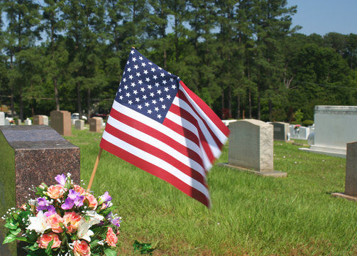 Flag on Grave