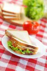 sandwich with ingredients