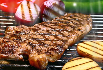 Tableaux sur verre Steakhouse grilled steak