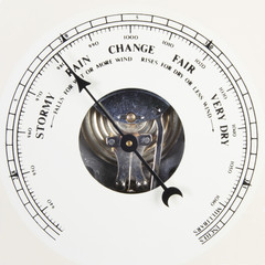 barometer dial set to rain