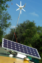 Photovoltaic panel and wind turbine