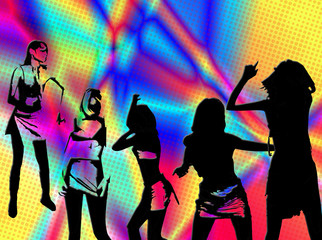 Obraz na płótnie Canvas tancerze disco