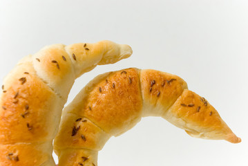 croissant - brezeln mit kümmel