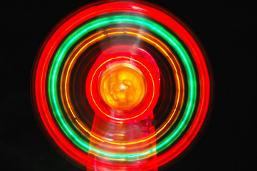 electric fan and lights