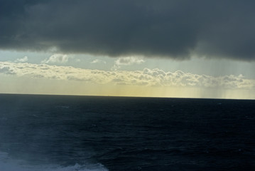 rain clouds over the atlantic