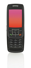mobile phone with colorful pixels