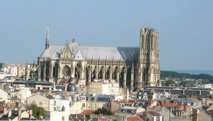 reims cathédrale aérien