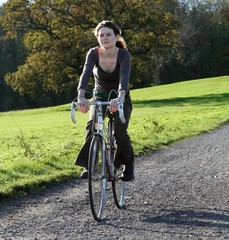 woman cycling