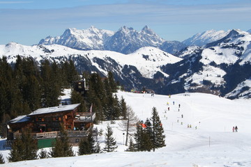 restaurant in the snow.