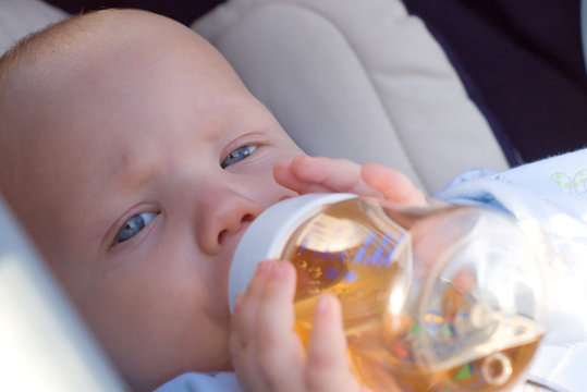 Baby Drinking Tea