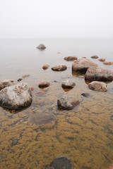 Fototapeta na wymiar stones in water
