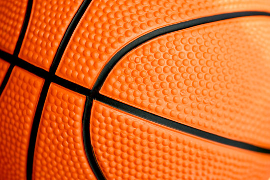 Closeup of basketball