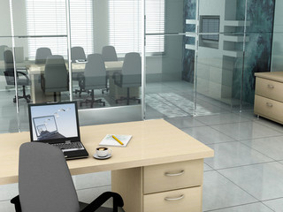 office in the morning