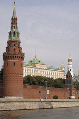 Fototapeta premium Russia Moscow Kremlin tower and wall