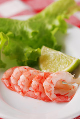 Shrimp with garnish