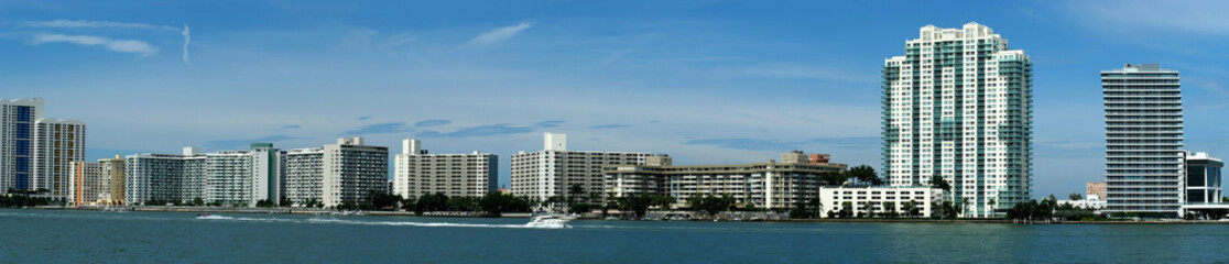 Miami art deco buildings and skyline, U.S.A.