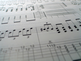 partition musique et tablature guitare