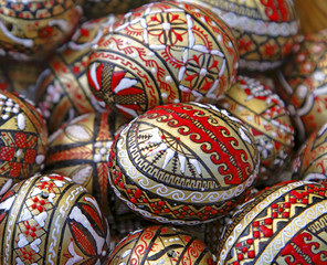Fototapeta na wymiar Romanian Easter eggs background
