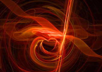 Fototapeta premium heart fractal background