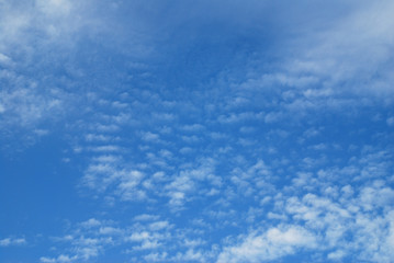 Blue sky with small clouds - natural texture