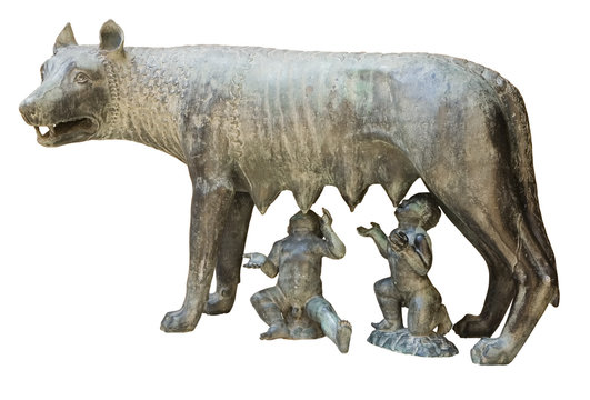 Capitoline wolf replica in Tarragona, Catalonia, Spain