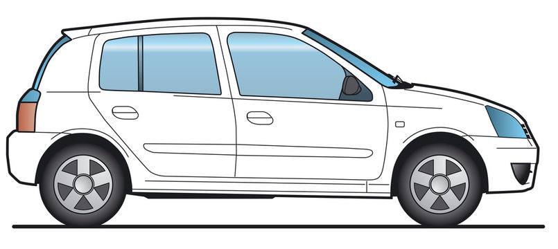 Compact Car - Layout for presentation - vector