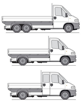 Delivery Van Truck - Layout for presentation