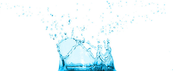 Frozen water drop. Water splash. Water sparks.