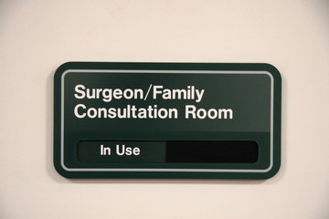 Surgeon and family consultation room - in use