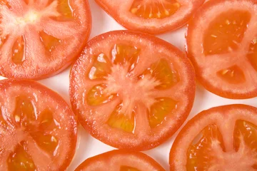 Papier Peint photo Tranches de fruits tranches de tomate