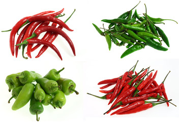 different kinds of chilli peppers