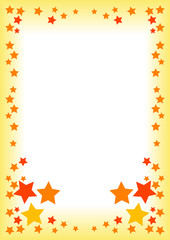 Naklejka na ściany i meble A frame with orange and yellow stars