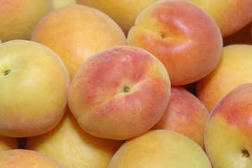 Fresh peaches or apricots,healthy eating and diet concept.