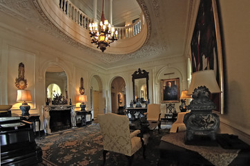 The Interior Family Room of an Estate on the Hudson