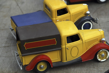 Paris flea market and antique toy trucks