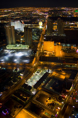 Las Vegas, Nevada, at night in USA
