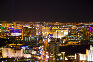 Las Vegas, Nevada, at night in USA