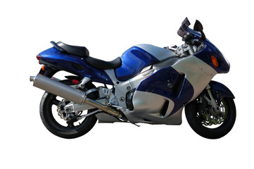 Naklejka premium Sport motorcycle isolated over white background