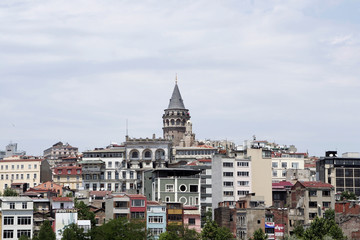 Fototapeta na wymiar Galata tower. Golden horn. Istanbul Turkey