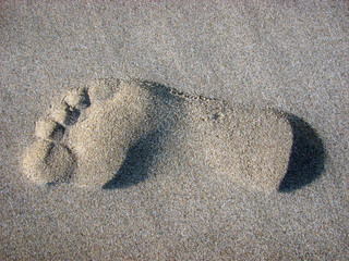Footprint in the sand