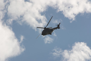 in the air