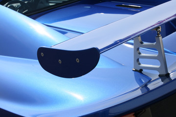 Blue sportscar
