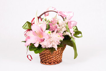 Naklejka na ściany i meble basket of flowers