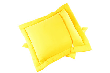 Just a simple Yellow Pillow in a white background